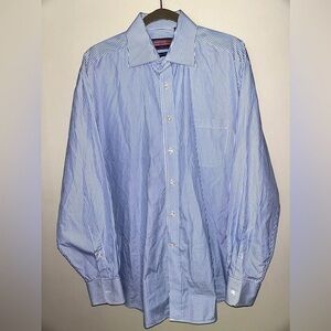 Vineyard Vines 100's 2-Ply Blue and White Dress Shirt L 16 1/2